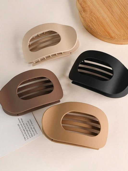 Versatile 4-Piece Solid Color Hair Clip Set - Perfect for School, Casual Styles, and Thick Hair!